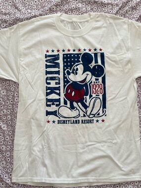 Disneyland Resort Mickey Mouse Short Sleeve Tee - White/Red/Blue